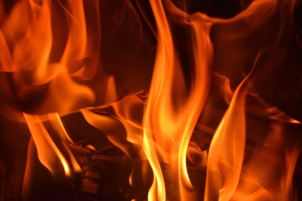 fireplace, flames, warmth